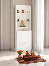 Minimalist Tall Pooja Mandir With Storage