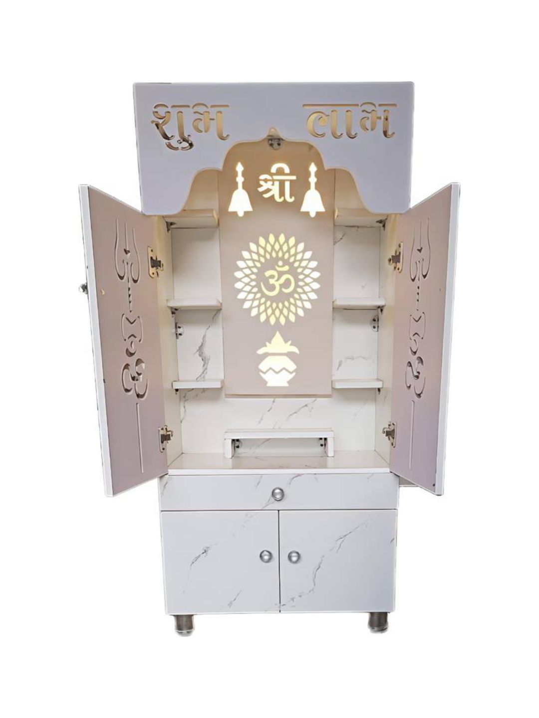 Premium Shubh Labh Pooja Mandir with LED