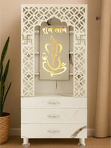 Modern Open-Front Pooja Mandir