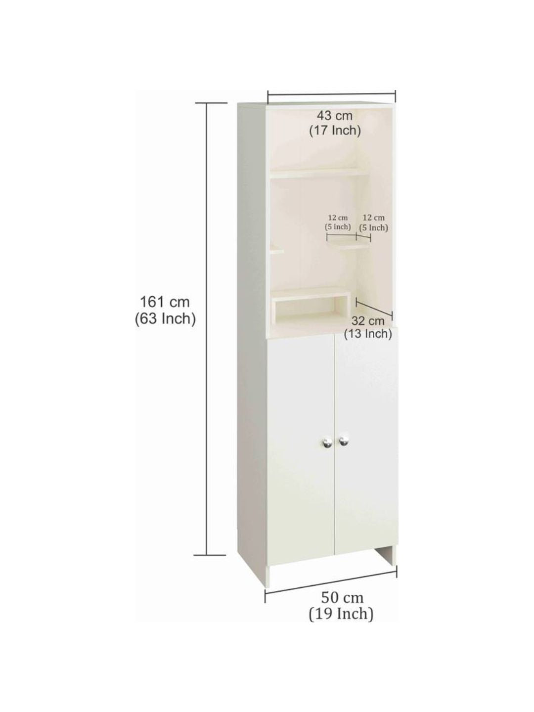 Minimalist Tall Pooja Mandir With Storage