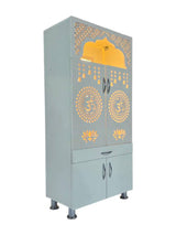 Designer Wooden Pooja Mandir with LED Backlight & “Om” Engraving