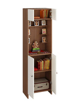 Wood and White Finish Pooja Mandir with Storage