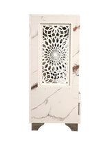 Premium Carved Floral Pooja Mandir in Marble Finish